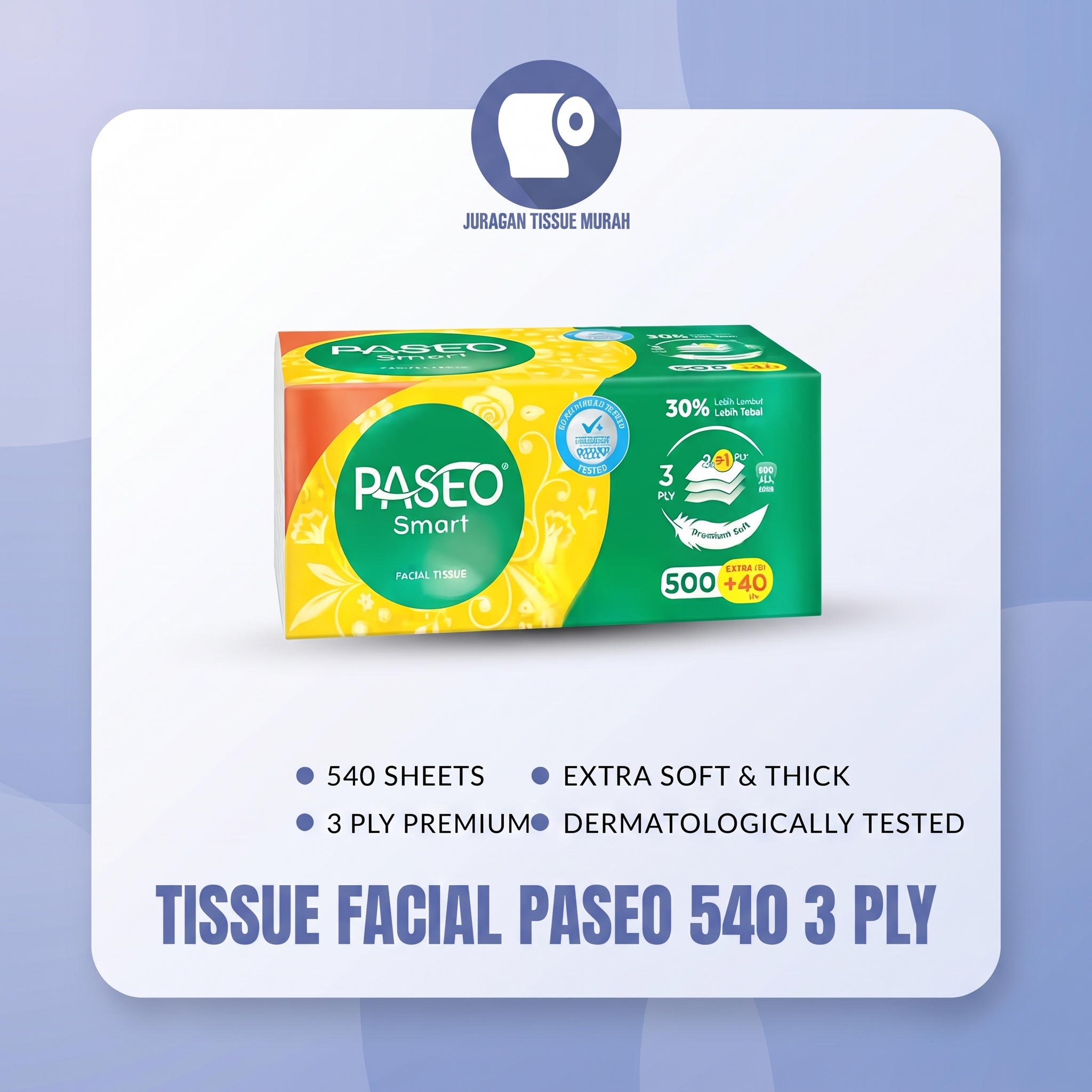 Tissue Facial Paseo 540 3 Ply